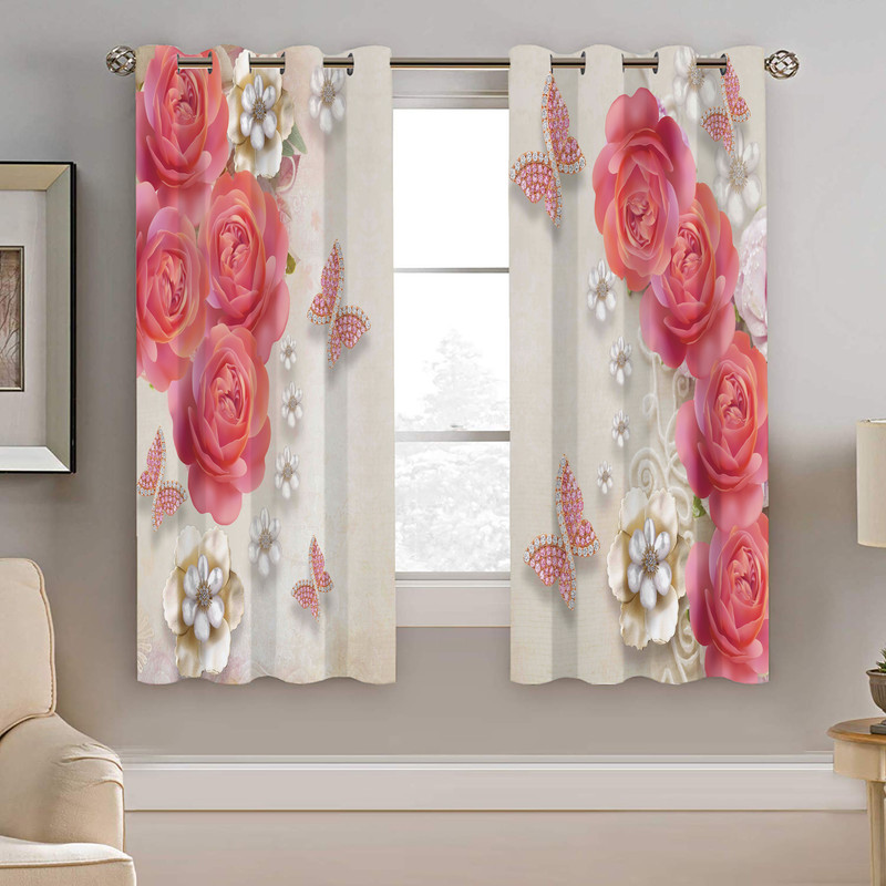 پرده نیروانا طرح گل مدل مخمل کد 5183 سایز 140×200 سانتی متر