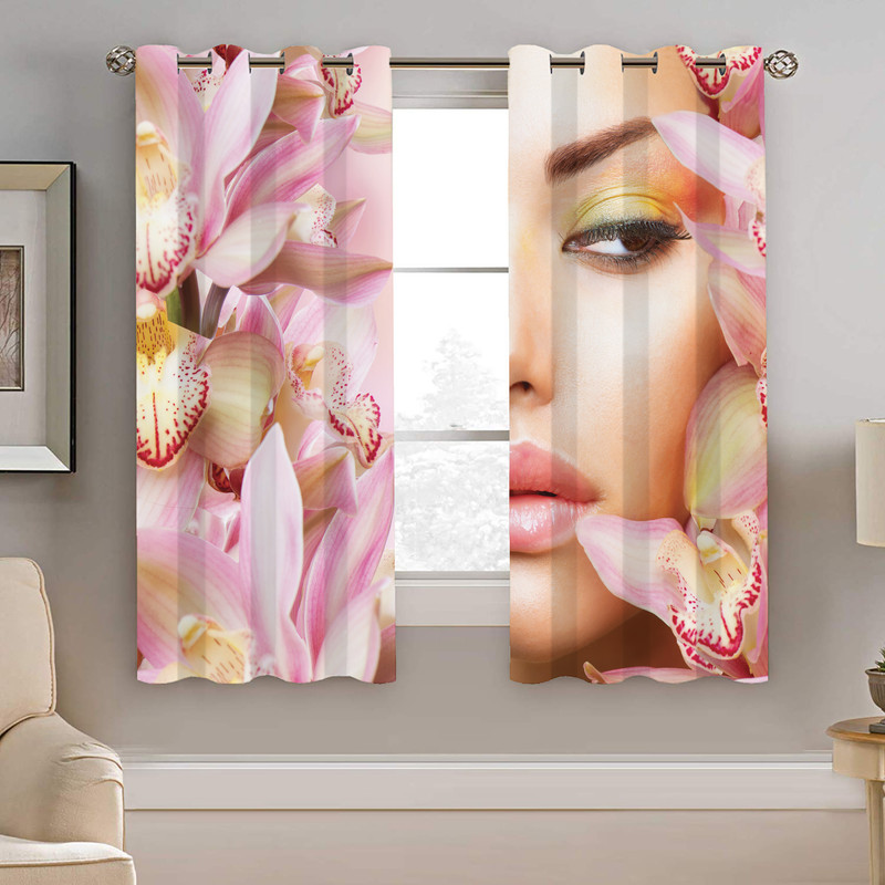 پرده نیروانا طرح عکس دخترونه مدل مخمل کد 4006 سایز 140×200 سانتی متر