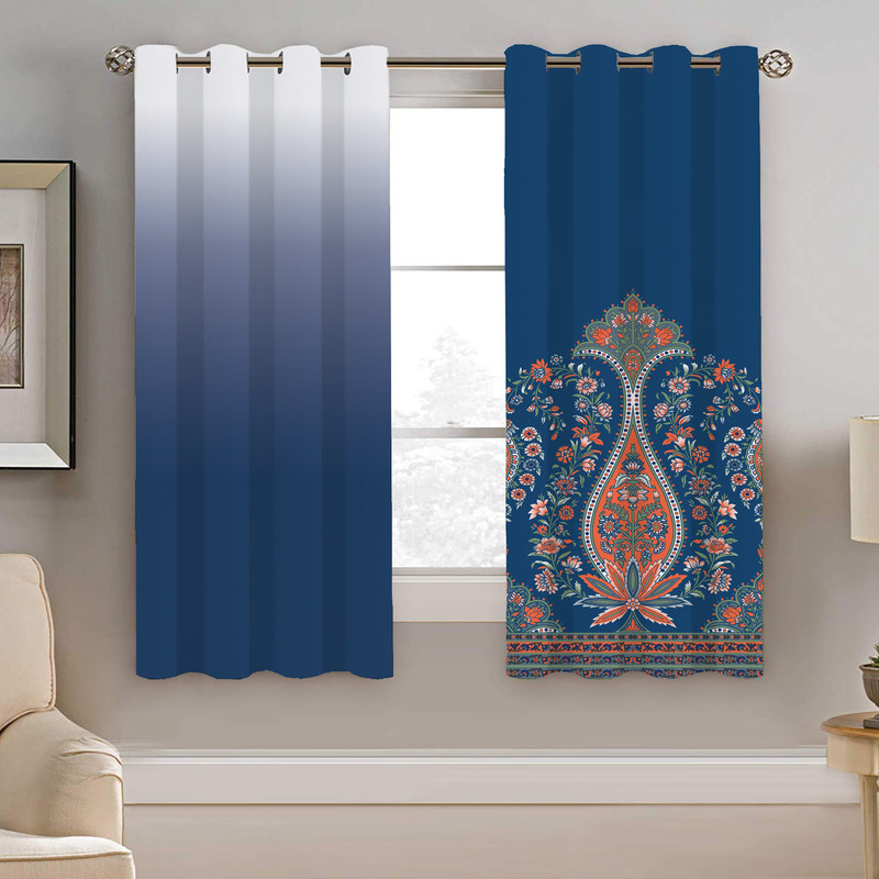 پرده نیروانا طرح سنتی مدل هازان کد 8965 سایز 140×200 سانتی متر