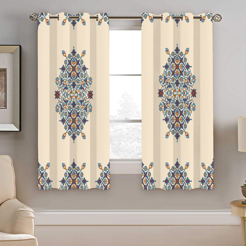 پرده نیروانا طرح سنتی مدل هازان کد 8984 سایز 140×200 سانتی متر