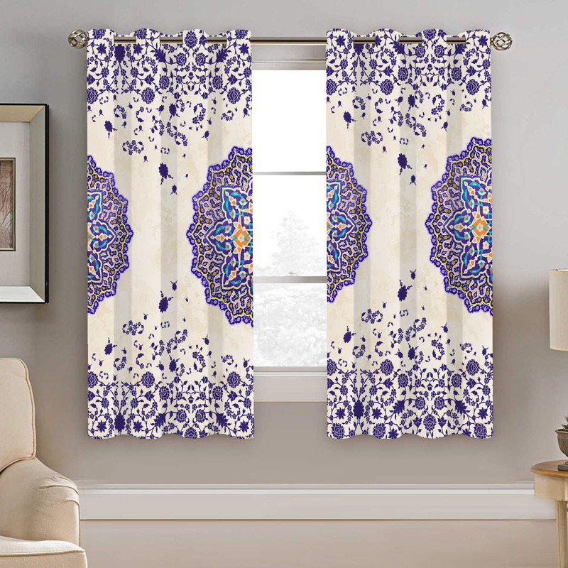 پرده نیروانا طرح سنتی مدل هازان کد 8990 سایز 140×200 سانتی متر