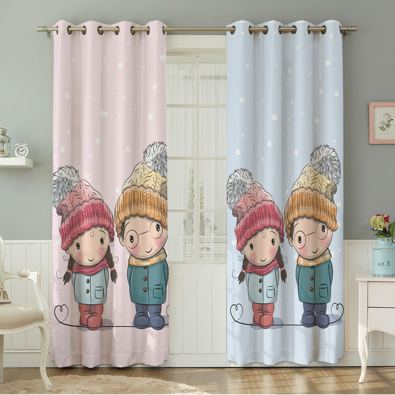 پرده نیروانا طرح کودک  مدل مخمل کد 8385سایز 140×280 سانتی متر