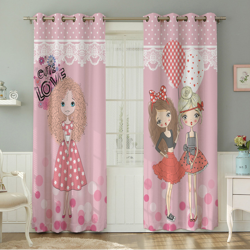 پرده نیروانا طرح  کودک مدل مخمل کد 8192 سایز 140×280 سانتی متر