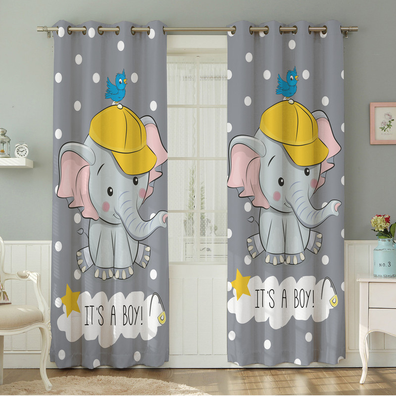 پرده نیروانا طرح  کودک مدل مخمل کد 8227 سایز 140×280 سانتی متر