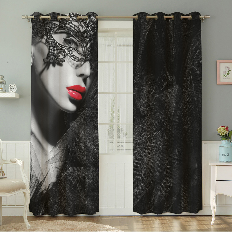 پرده نیروانا طرح   چهره مدل مخمل کد 4698سایز 140×280 سانتی متر