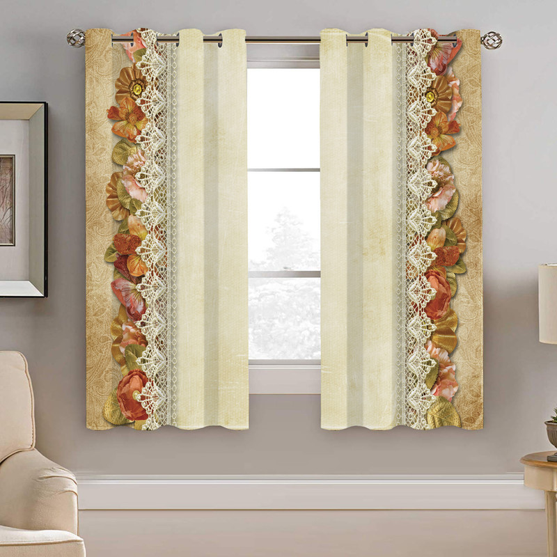 پرده نیروانا طرح سنتی مدل مخمل کد 4712 سایز 140×200 سانتی متر