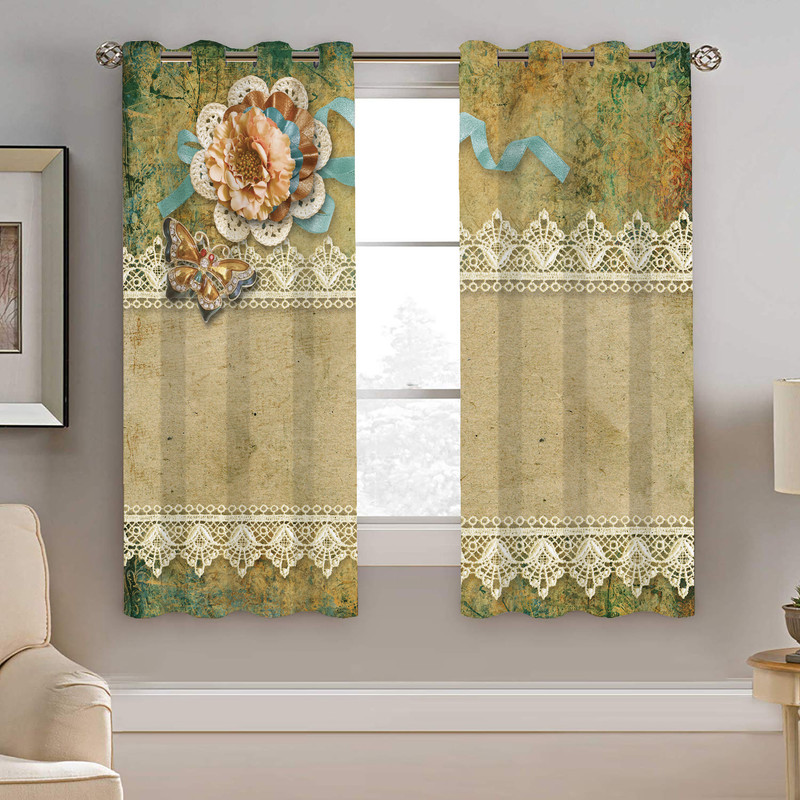 پرده نیروانا طرح سنتی مدل مخمل کد 4713 سایز 140×200 سانتی متر