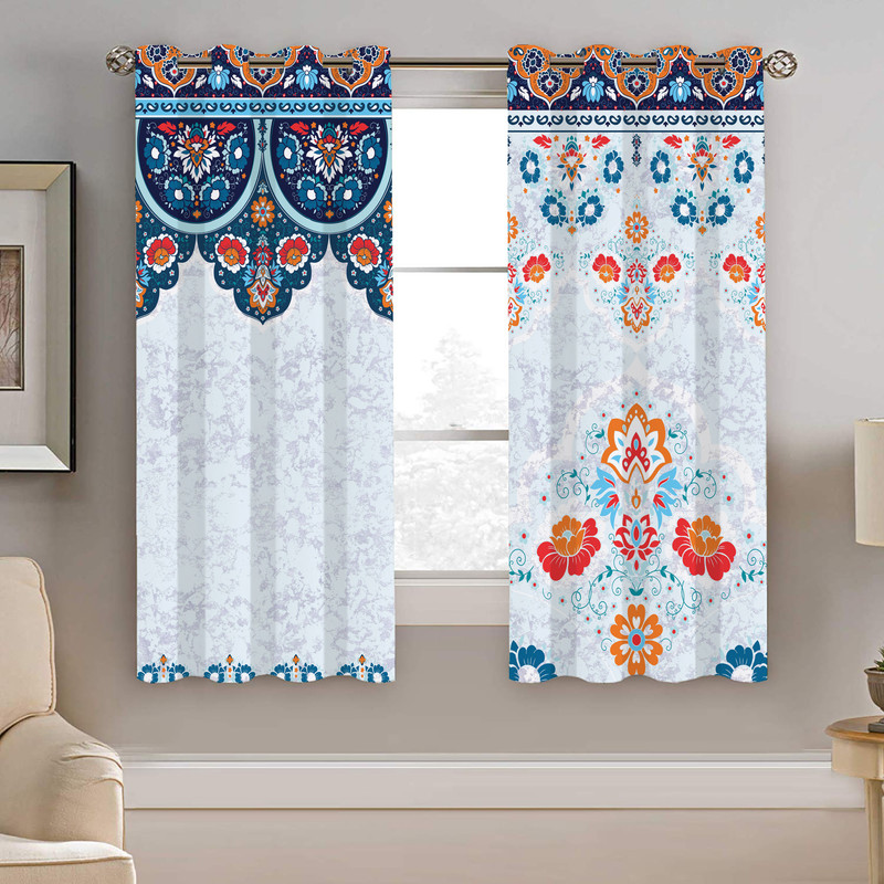 پرده نیروانا طرح سنتی مدل مخمل کد 4732 سایز 140×200 سانتی متر