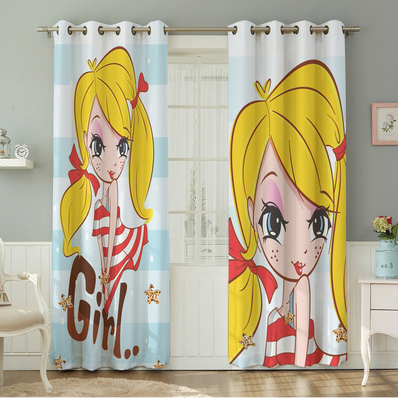 پرده نیروانا طرح کودک  مدل مخمل کد 5105 سایز 140×280 سانتی متر