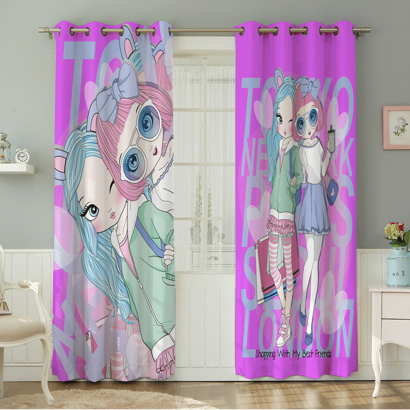 پرده نیروانا طرح   کودک مدل مخمل کد 5109 سایز 140×280 سانتی متر