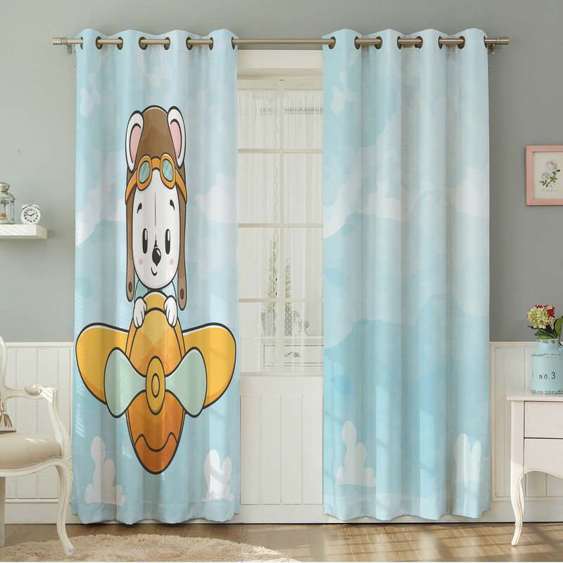 پرده نیروانا طرح کودک   مدل مخمل کد 5111 سایز 140×280 سانتی متر