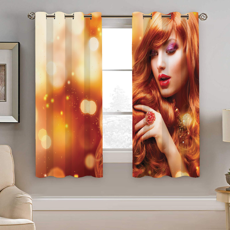 پرده نیروانا طرح چهره مدل هازان کد 8509 سایز 140×200 سانتی متر