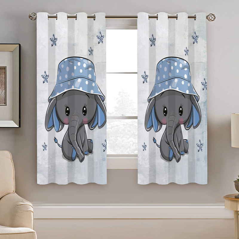 پرده نیروانا طرح فیل کودک مدل هازان کد 8279 سایز 140×200 سانتی متر