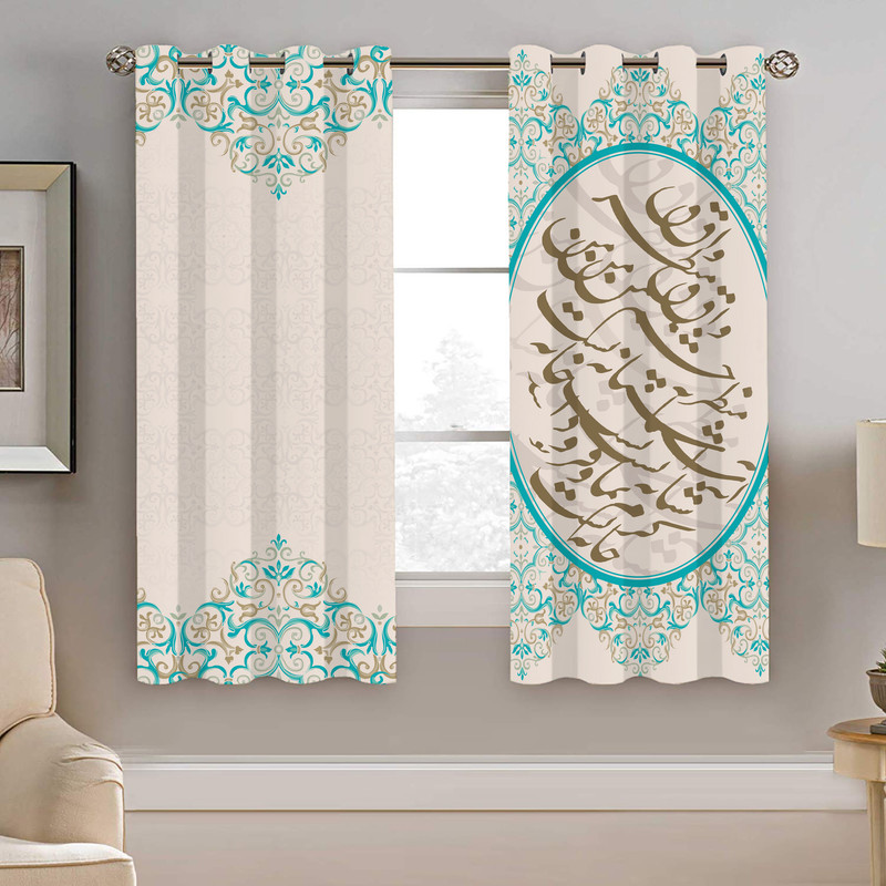 پرده نیروانا طرح سنتی مدل هازان کد 8544 سایز 140×200 سانتی متر