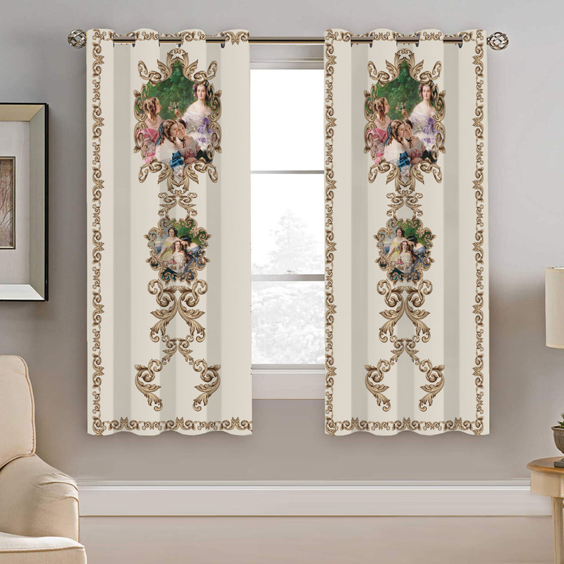 پرده نیروانا طرح سنتی مدل هازان کد 8546 سایز 140×200 سانتی متر