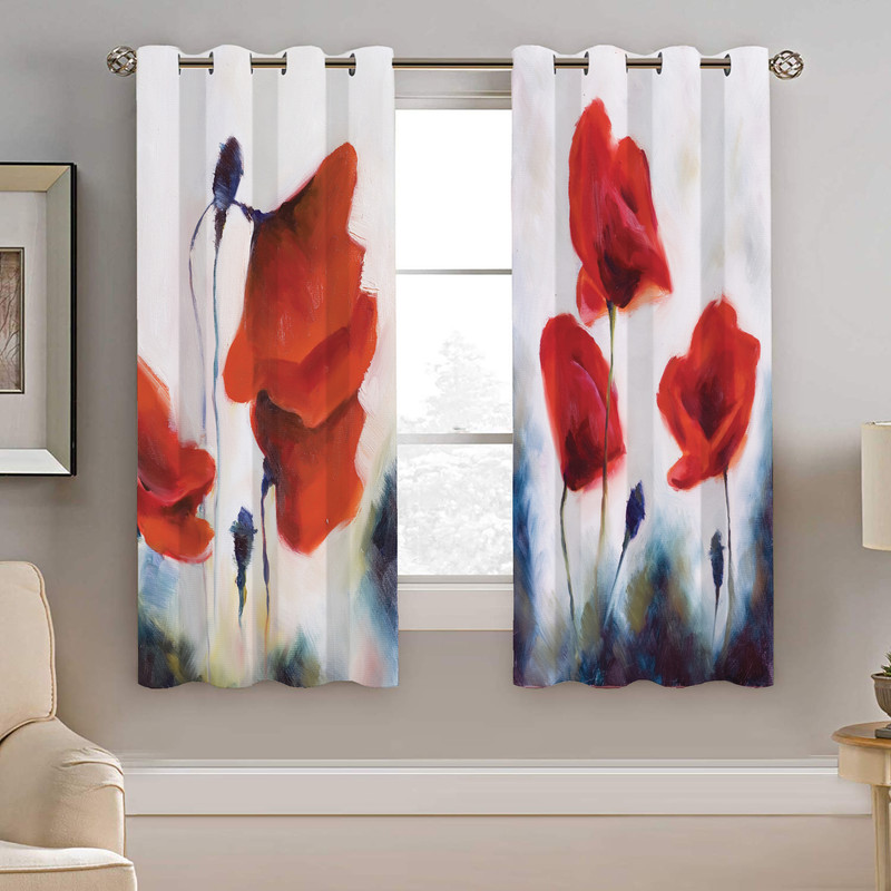 پرده نیروانا طرح گل مدل مخمل کد 8049 سایز 140×200 سانتی متر