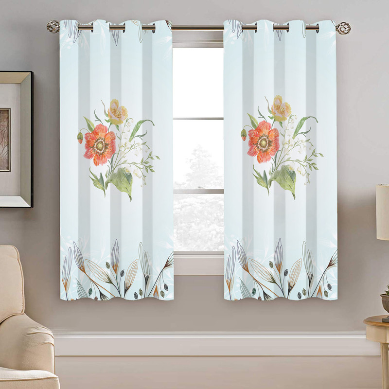 پرده نیروانا طرح گل مدل مخمل کد 8913  سایز 140×200 سانتی متر