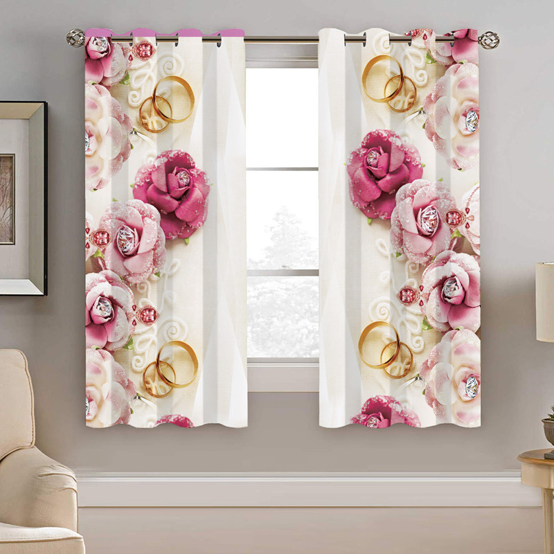 پرده نیروانا طرح گل مدل هازان کد 8708 سایز 140×200 سانتی متر