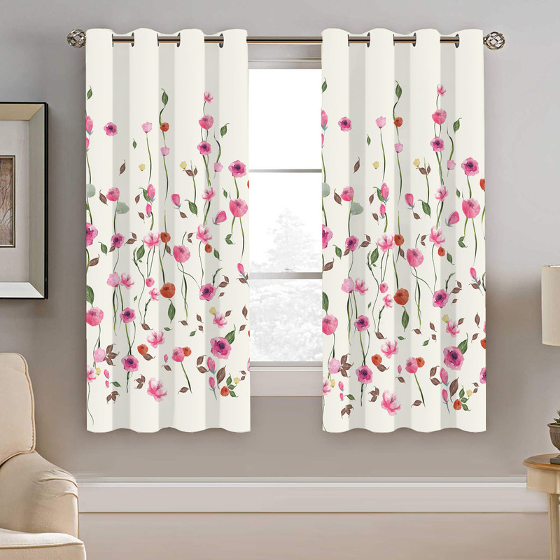 پرده نیروانا طرح گل مدل هازان کد 8714 سایز 140×200 سانتی متر