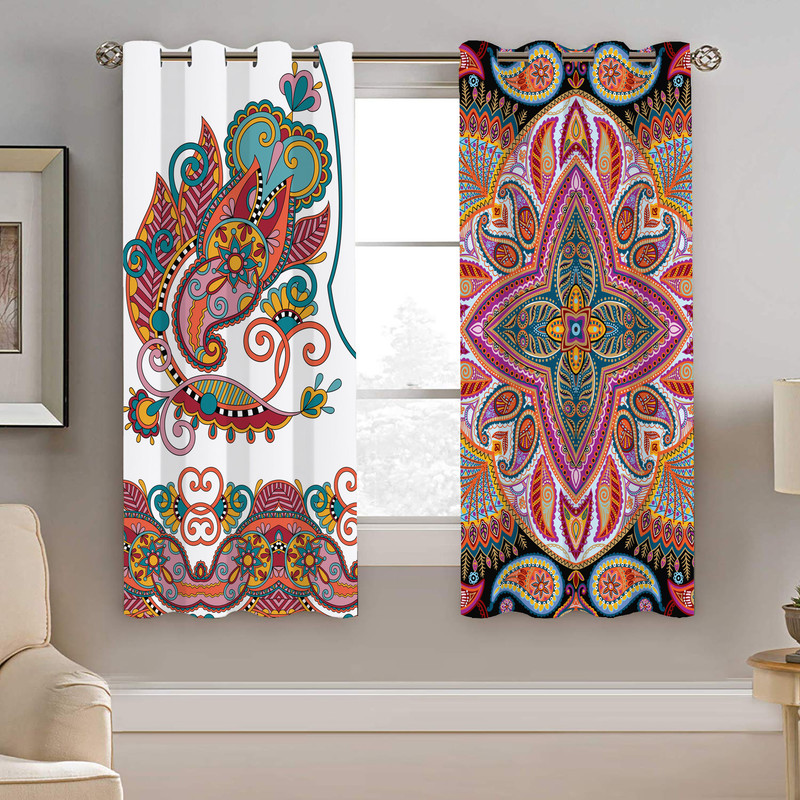 پرده نیروانا طرح سنتی مدل مخمل کد 4033 سایز 140×200 سانتی متر