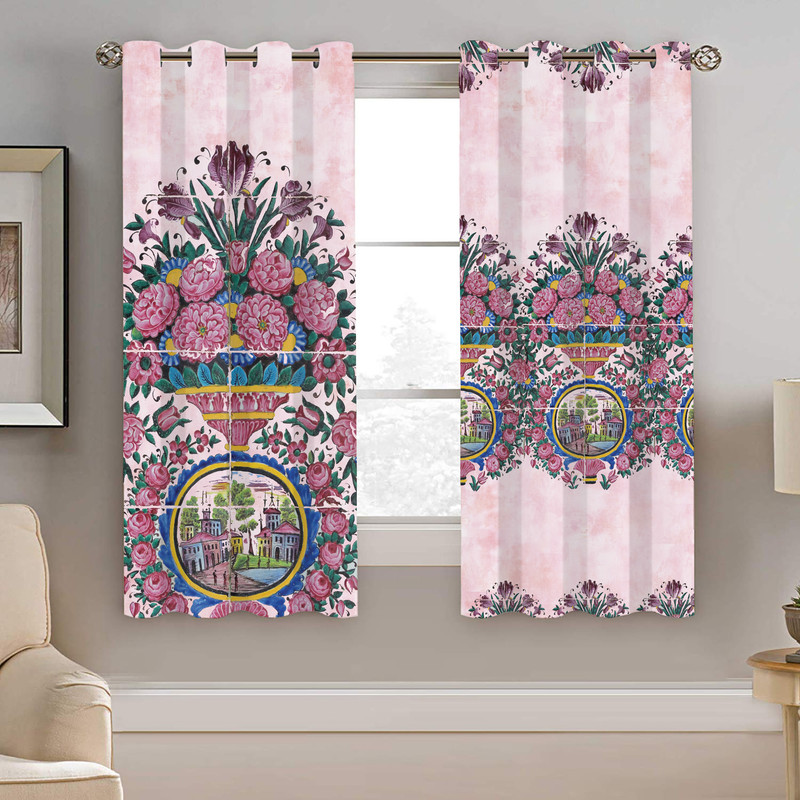 پرده نیروانا طرح سنتی مدل مخمل کد 4903 سایز 140×200 سانتی متر