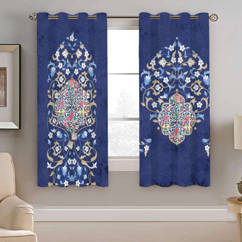 پرده نیروانا طرح سنتی مدل مخمل کد 4912 سایز 140×200 سانتی متر