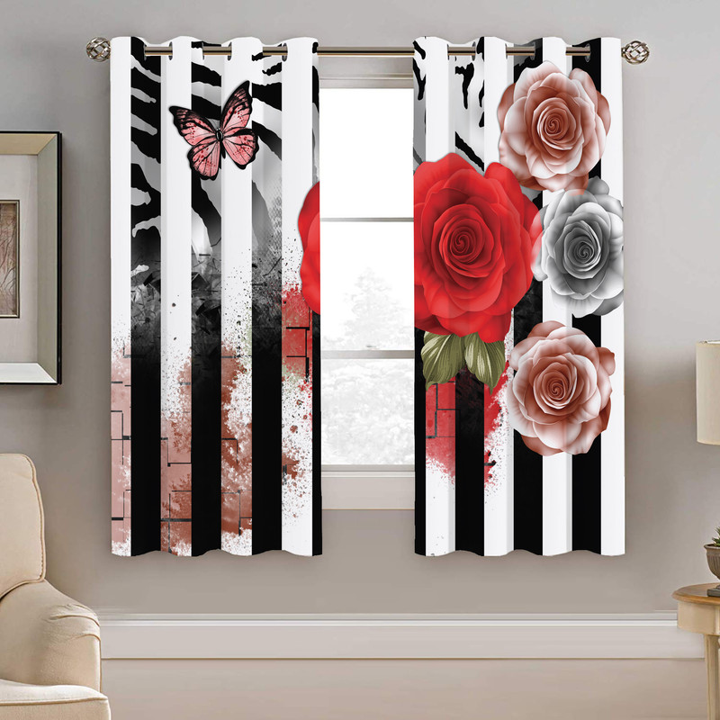 پرده نیروانا طرح گل مدل مخمل کد 4937 سایز 140×200 سانتی متر