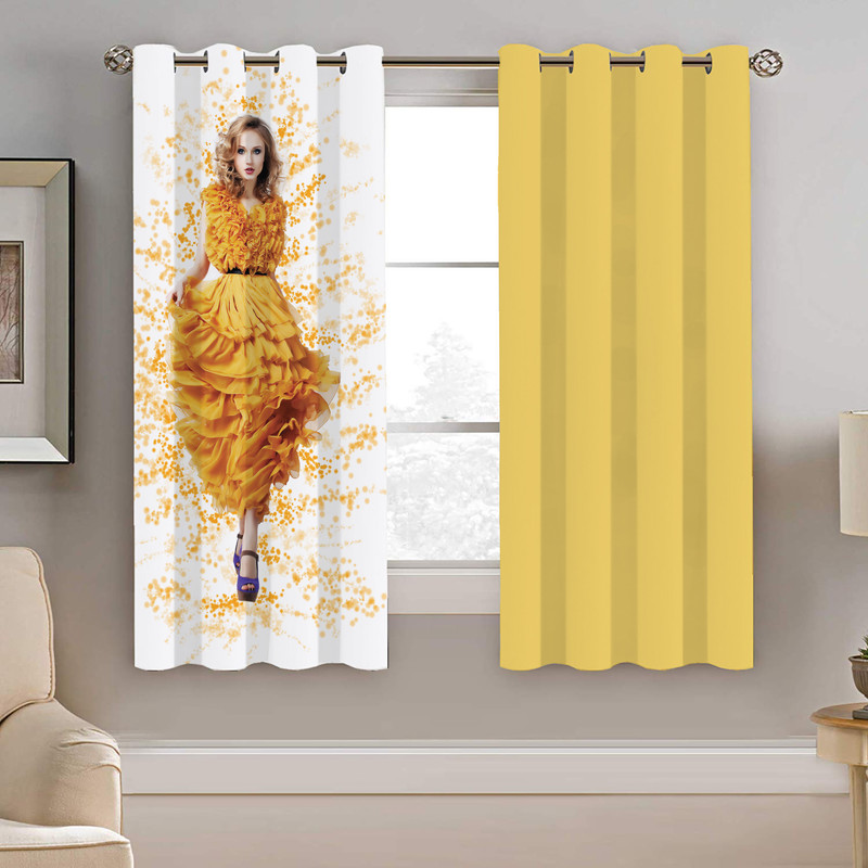 پرده نیروانا طرح مدرن دخترونه مدل مخمل کد 4190  سایز 140×200 سانتی متر