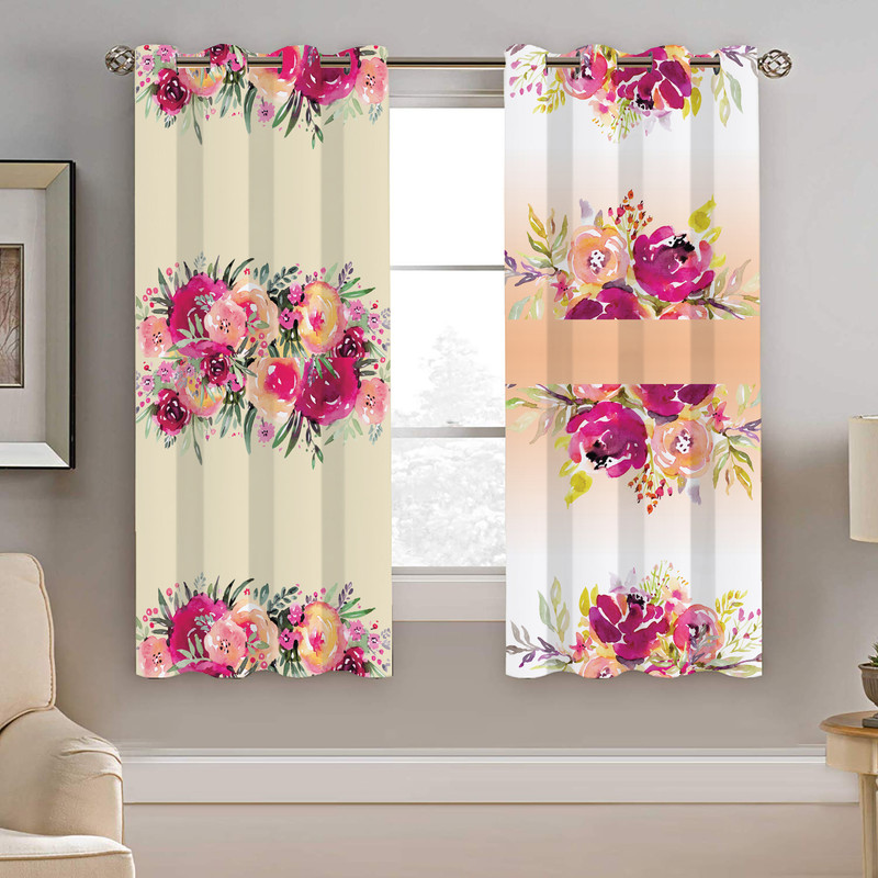 پرده نیروانا طرح سنتی گل مدل مخمل کد 4257 سایز 140×200 سانتی متر