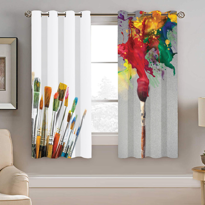 پرده نیروانا طرح نقاشی مدل مخمل کد 4321 سایز 140×200 سانتی متر