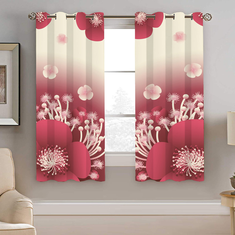 پرده نیروانا طرح گل مدل مخمل کد 4212 سایز 140×200 سانتی متر