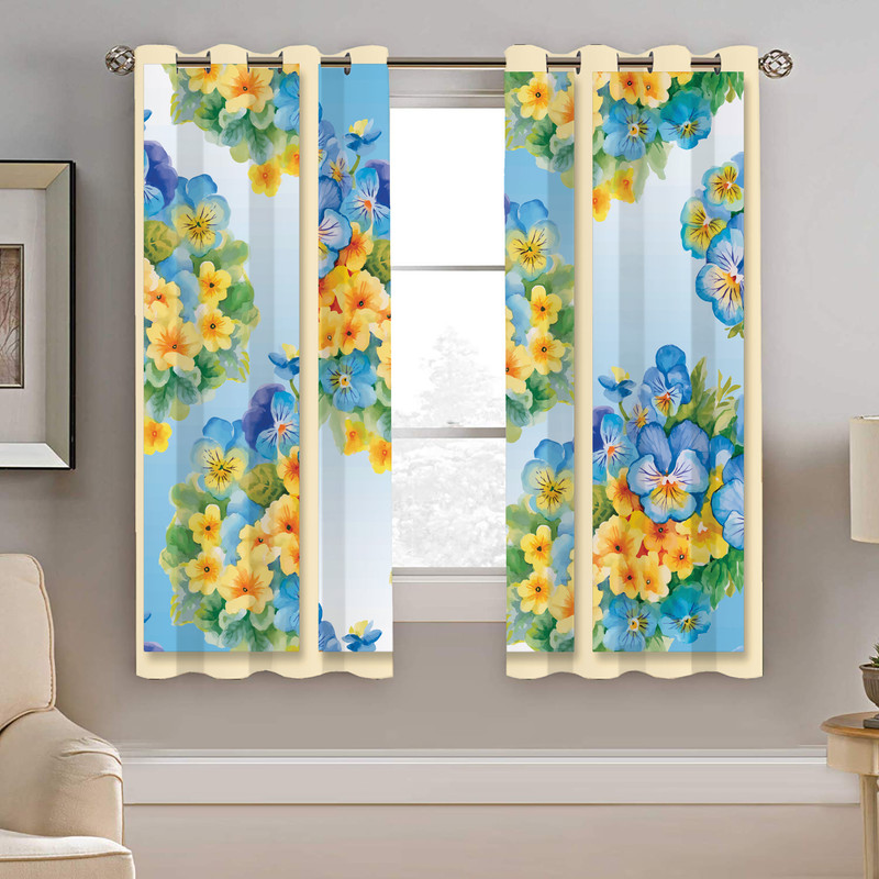 پرده نیروانا طرح گل مدل مخمل کد 4217 سایز 140×200 سانتی متر