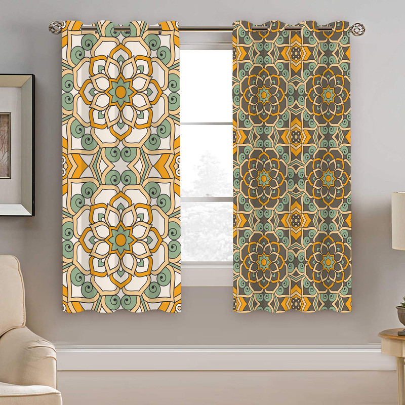 پرده نیروانا طرح سنتی مدل مخمل کد 4235 سایز 140×200 سانتی متر