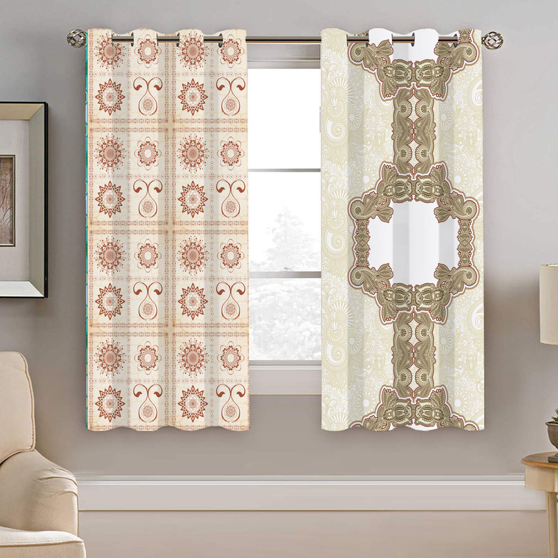 پرده نیروانا طرح سنتی مدل مخمل کد 4239 سایز 140×200 سانتی متر