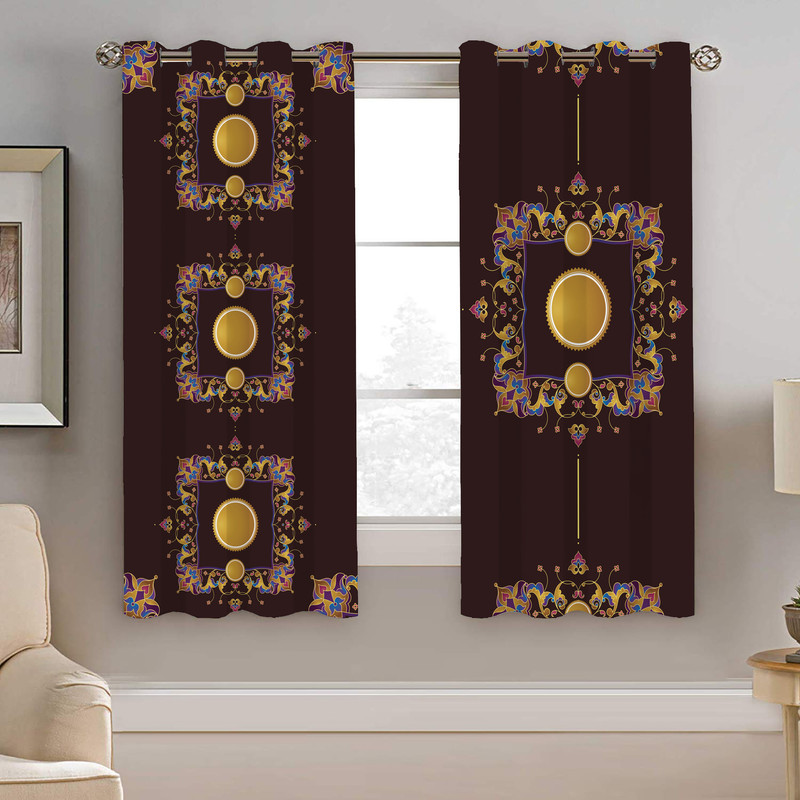 پرده نیروانا طرح سنتی مدل مخمل کد 4378 سایز 140×200 سانتی متر