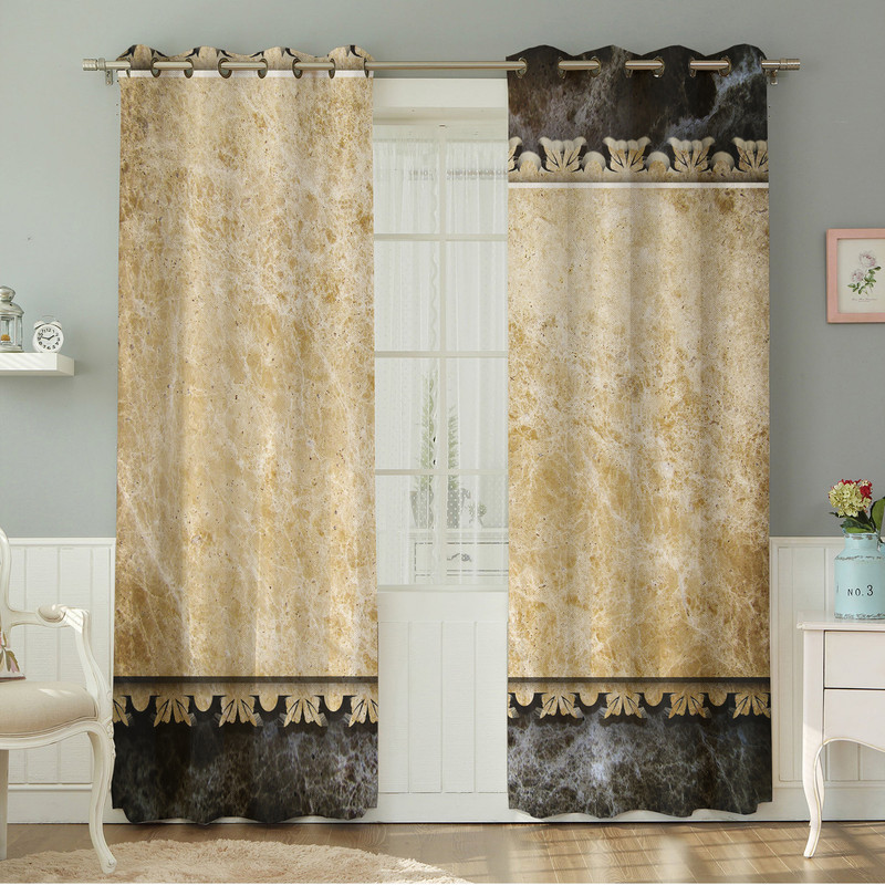 پرده نیروانا طرح سنتی  مدل مخمل کد 4945سایز 140×280 سانتی متر