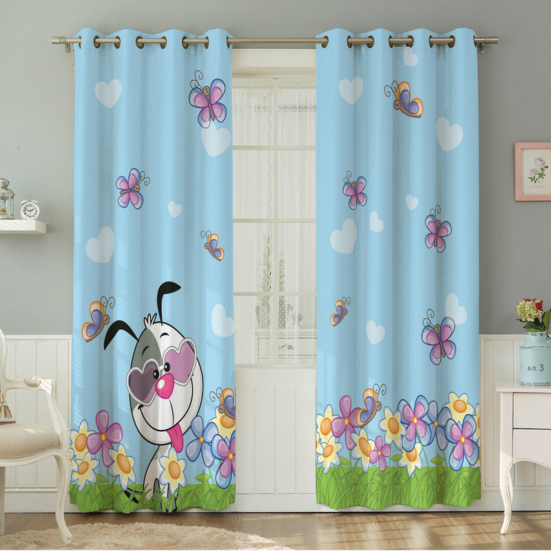 پرده نیروانا طرح  کودک مدل مخمل کد 4961 سایز 140×280 سانتی متر