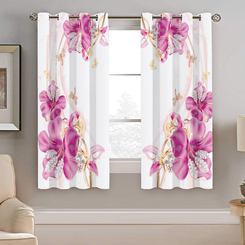 پرده نیروانا طرح گل  مدل هازان کد 4253     سایز 140×200 سانتی متر