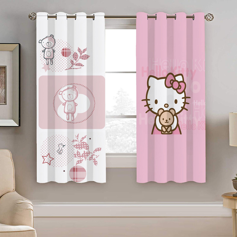 پرده نیروانا طرح گربه کودک مدل مخمل کد 4119 سایز 140×200 سانتی متر