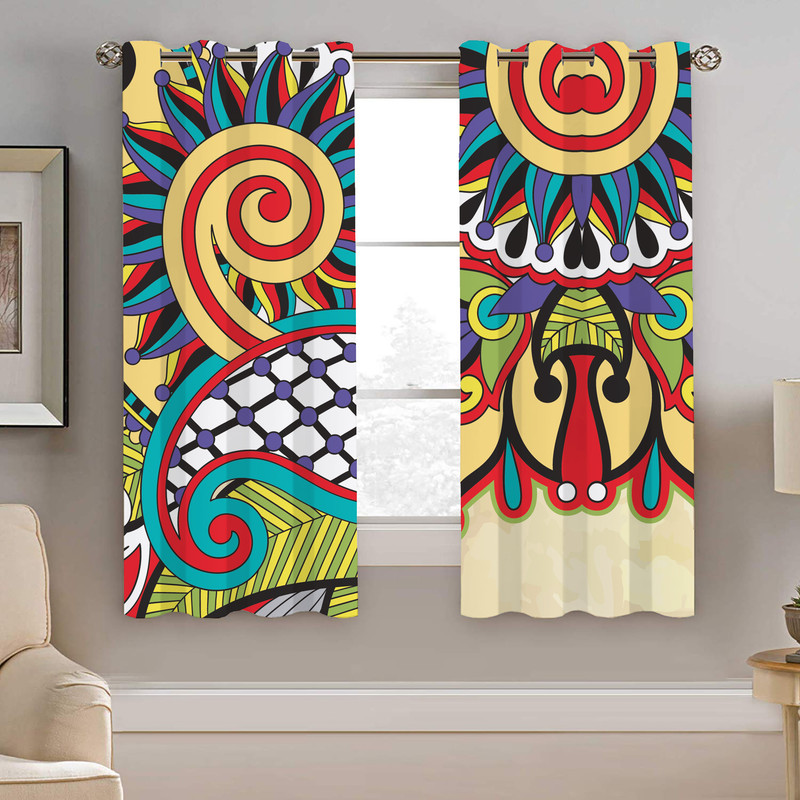 پرده نیروانا طرح سنتی مدل مخمل کد 4352 سایز 140×200 سانتی متر