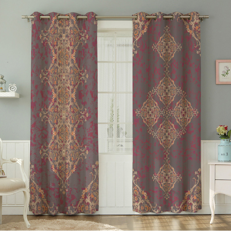 پرده نیروانا طرح سنتی  مدل هازان کد 4726 سایز 140×280 سانتی متر