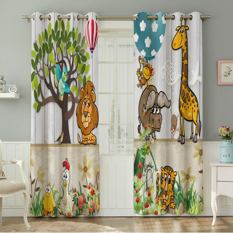 پرده نیروانا طرح  کودک مدل مخمل کد 5027 سایز 140×280 سانتی متر