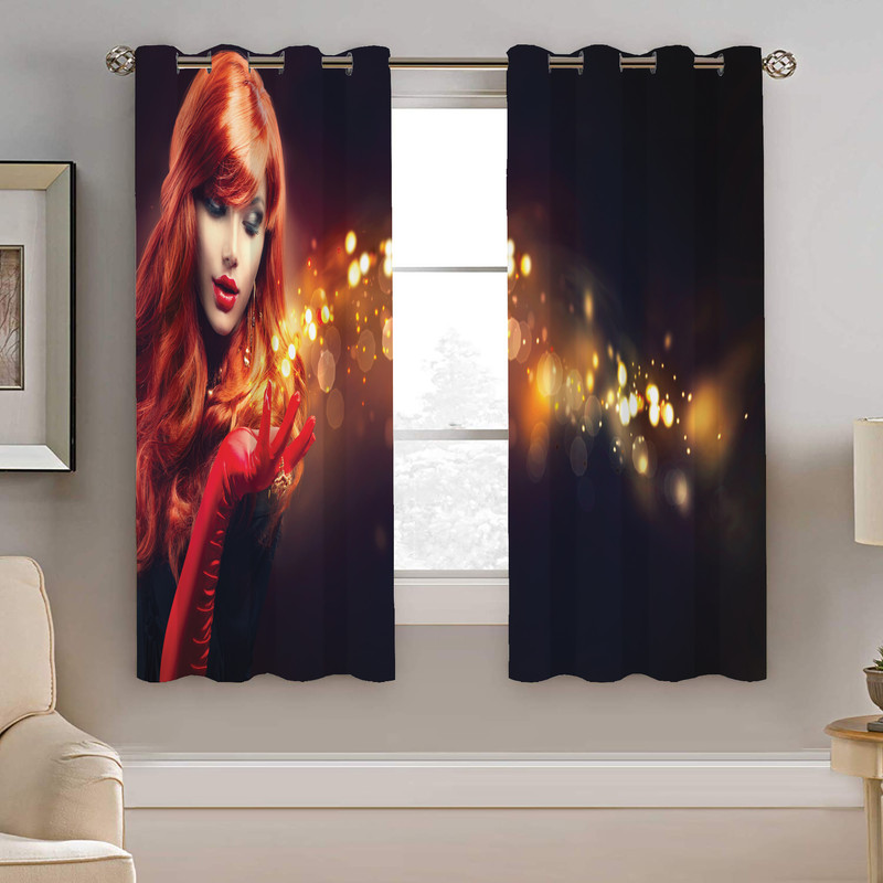 پرده نیروانا طرح چهره مدل مخمل کد 5208 سایز 140×200 سانتی متر