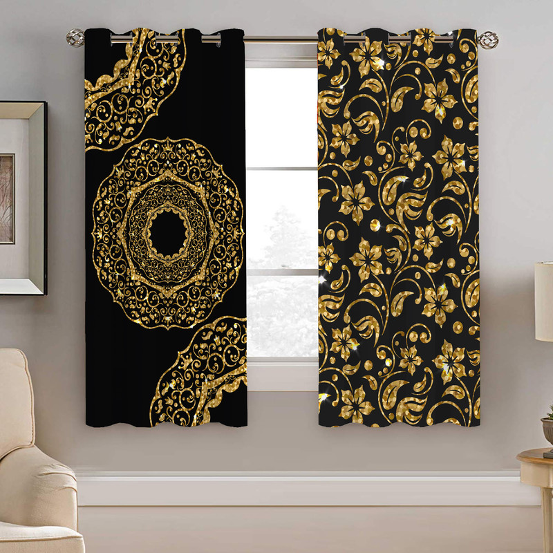 پرده نیروانا طرح سنتی مدل مخمل کد 4996 سایز 140×200 سانتی متر