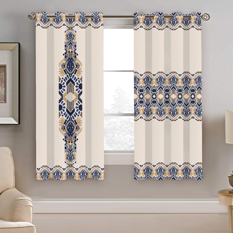 پرده نیروانا طرح سنتی مدل مخمل کد 4522 سایز 140×200 سانتی متر