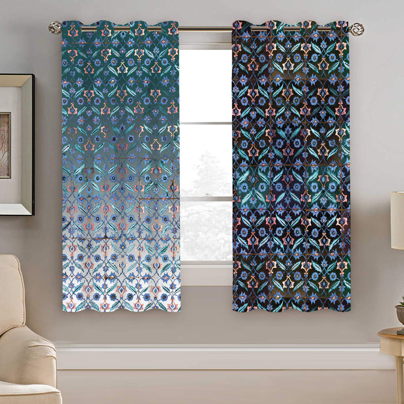 پرده نیروانا طرح سنتی مدل مخمل کد 4530 سایز 140×200 سانتی متر