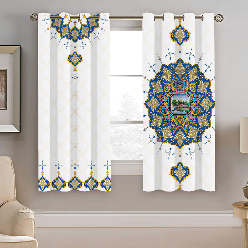 پرده نیروانا طرح سنتی مدل مخمل کد 4535 سایز 140×200 سانتی متر