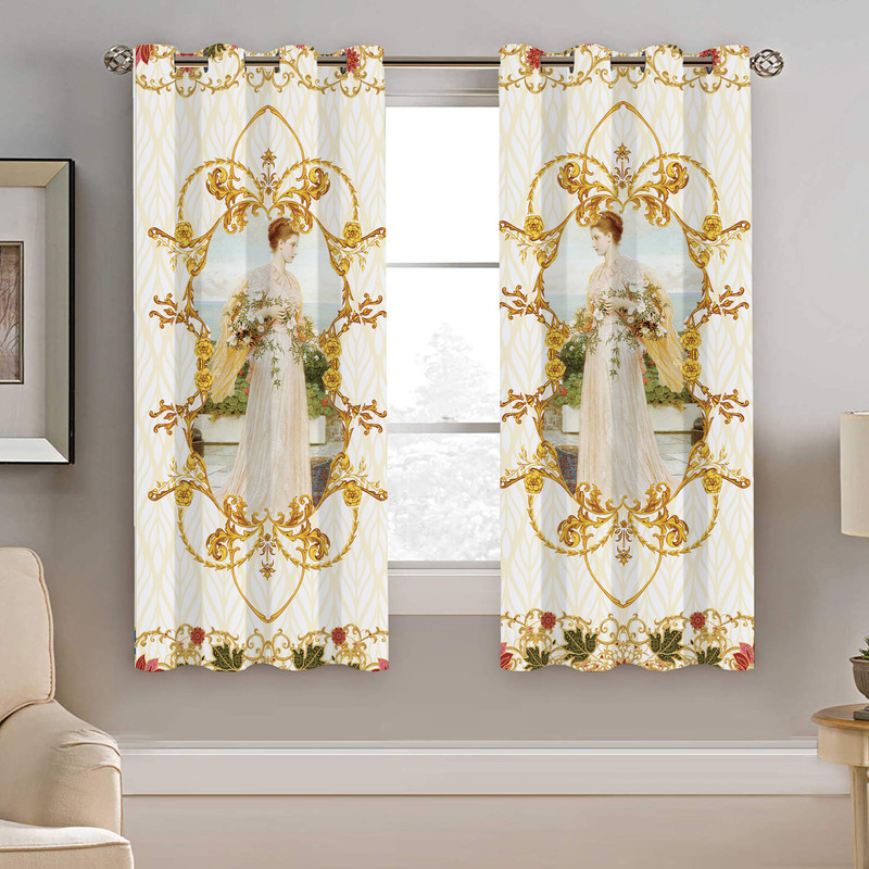 پرده نیروانا طرح قاب عکس مدل مخمل کد 4536 سایز 140×200 سانتی متر