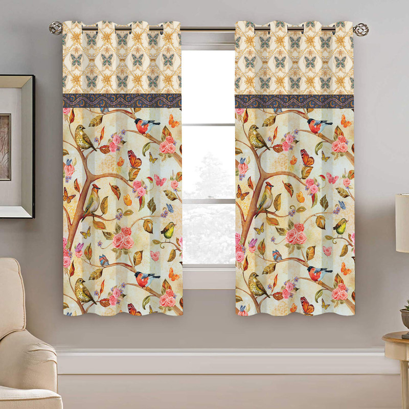 پرده نیروانا طرح سنتی مدل مخمل کد 4464  سایز 140×200 سانتی متر