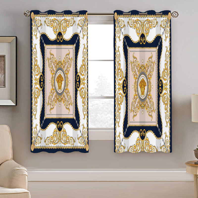 پرده نیروانا طرح سنتی مدل مخمل کد 5205 سایز 140×200 سانتی متر